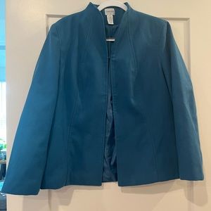 CHICO’S Size 2 Teal Soft Blazer/Jacket/Coat